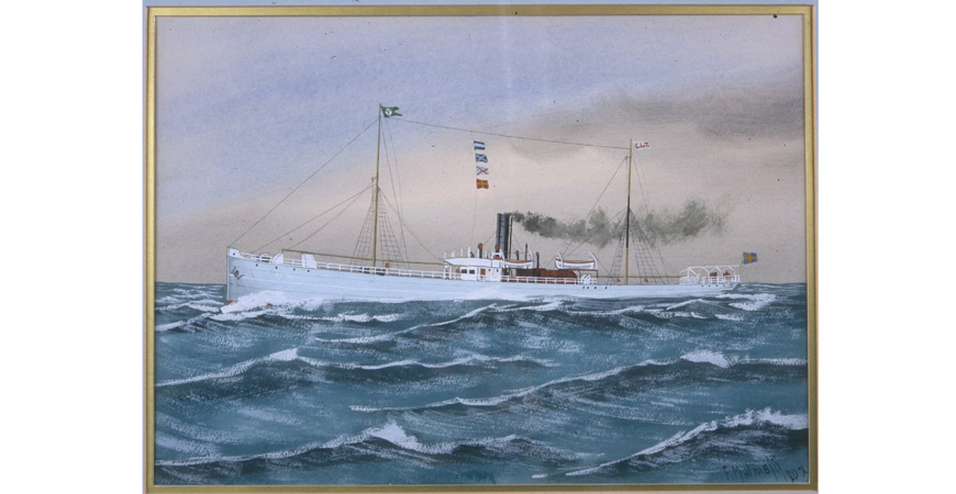 S/S Bifrost I, inramad målning.