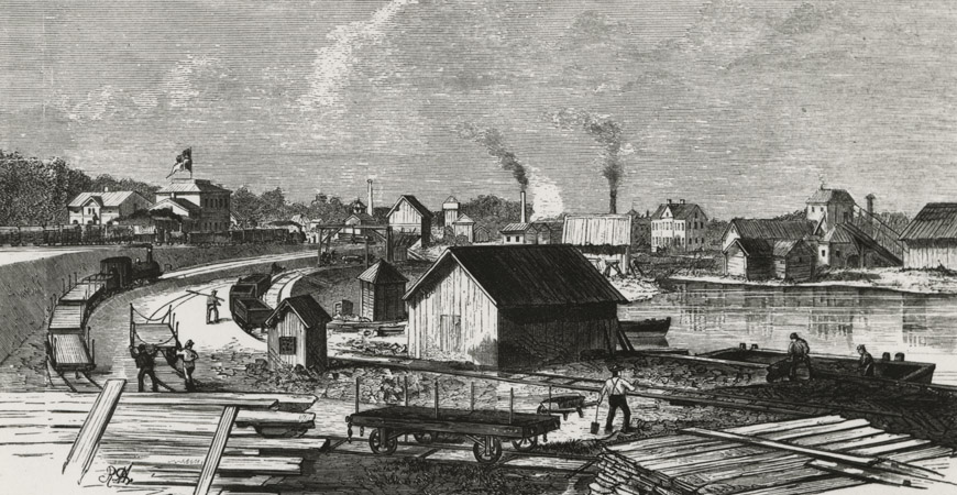 Gefle-Dala-järnvägen passerar förbi.