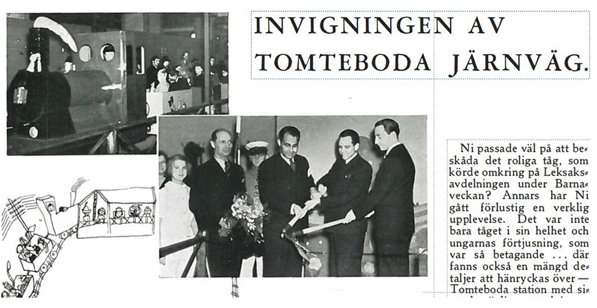 Invigningen av Tomteboda järnväg 1937