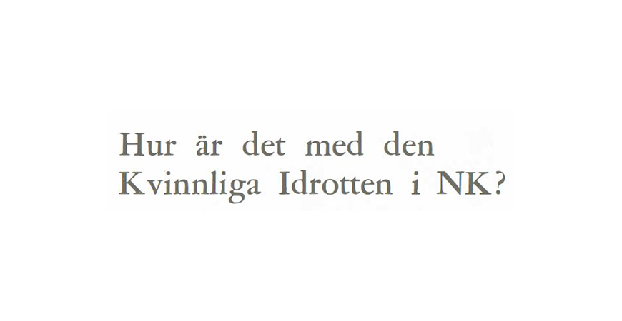 Kvinnliga Idrotten på NK 1932
