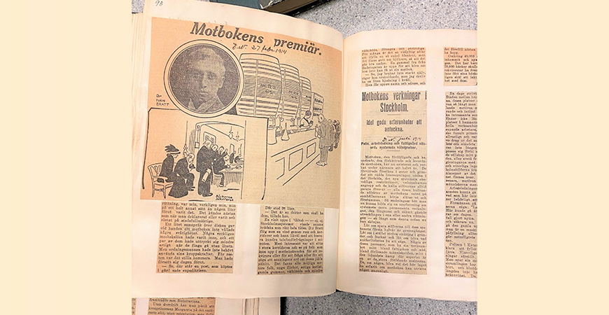 Motbokens premiär ur DN 1914-02-27 Huvudbild