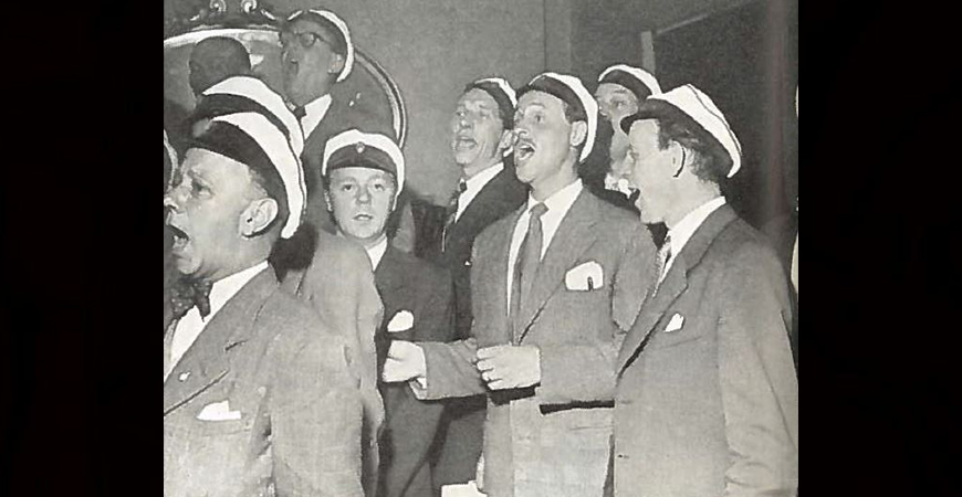 NKs manskör på Åland Kompanirullan 1953