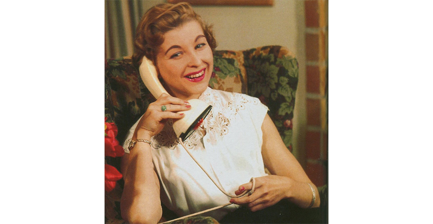 Reklambild från 1956 Ericofonen ur Ericssons arkiv