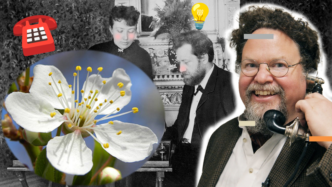 Collage med Edward Blom, Hilda och Lars Magnus Ericsson.