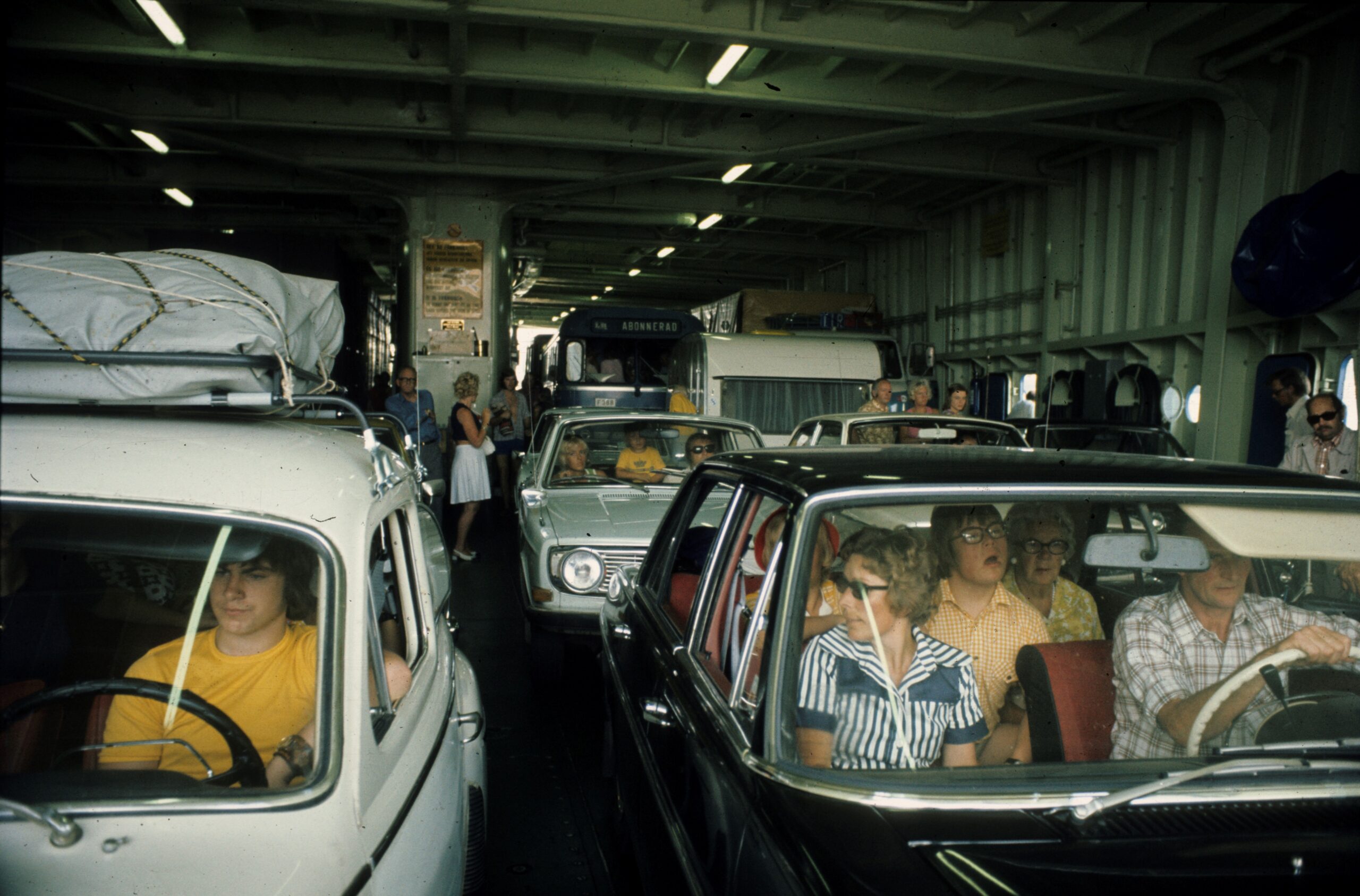 Bildäck på fartyg 1970-tal.