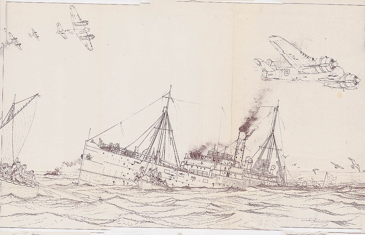 Embla skjuts ner under andra världskriget.