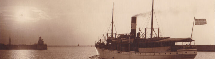 Sveabolagets Hyperion 1884, solnedgång.