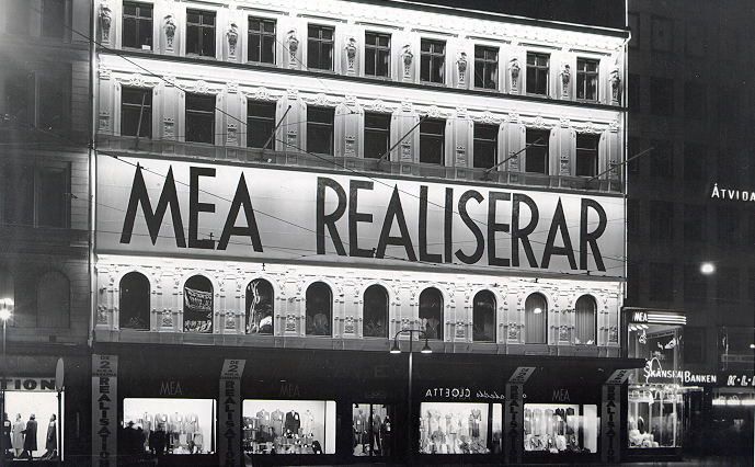 MEA skyltar för realisation.