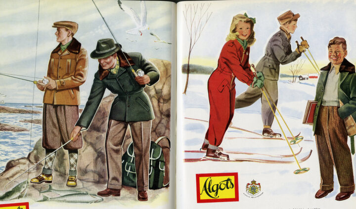 Fritidskläder 1951, reklam.