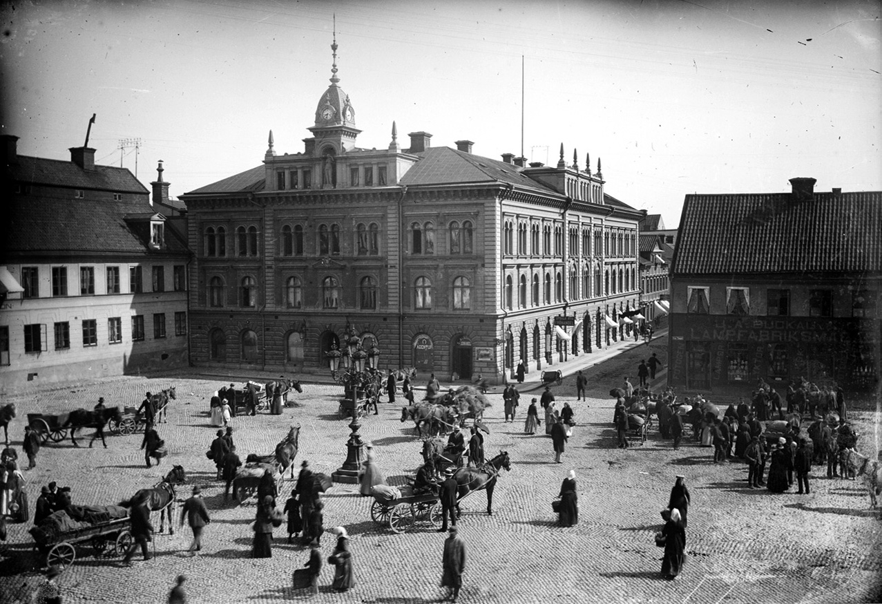 Uppsala torg omkring 1890-tal.